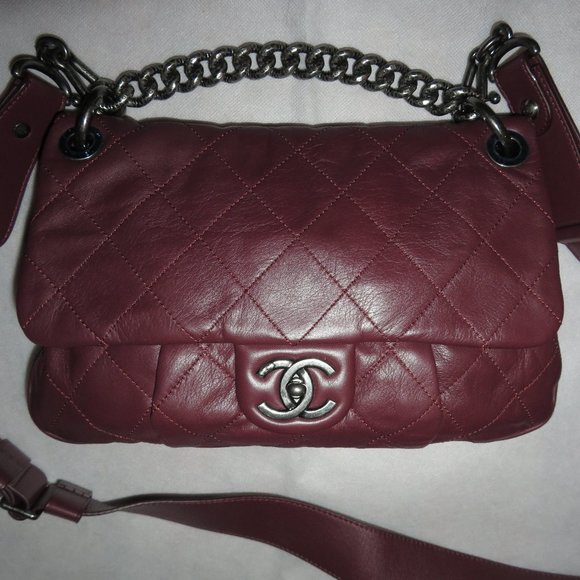 CHANEL Coco Pleats Bag Burgundy - Picture 4 of 16